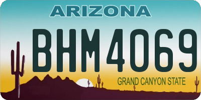 AZ license plate BHM4069