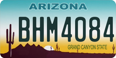 AZ license plate BHM4084