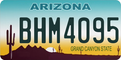 AZ license plate BHM4095