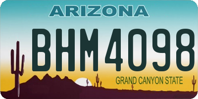 AZ license plate BHM4098
