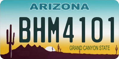 AZ license plate BHM4101