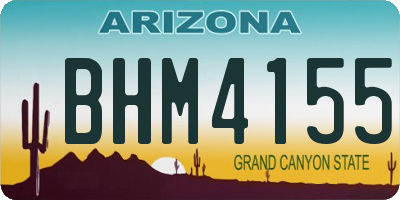 AZ license plate BHM4155