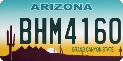 AZ license plate BHM4160