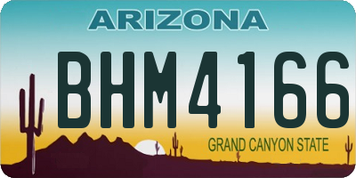 AZ license plate BHM4166