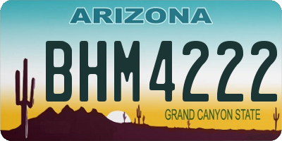 AZ license plate BHM4222