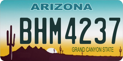 AZ license plate BHM4237