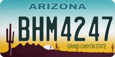 AZ license plate BHM4247