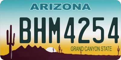AZ license plate BHM4254