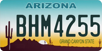 AZ license plate BHM4255