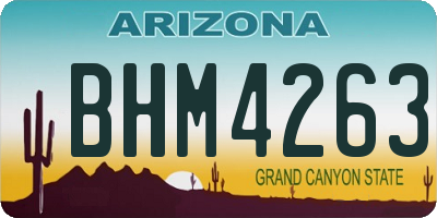 AZ license plate BHM4263