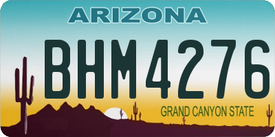 AZ license plate BHM4276