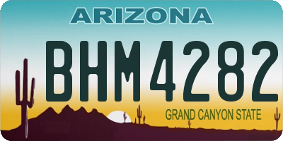AZ license plate BHM4282