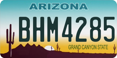 AZ license plate BHM4285