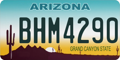 AZ license plate BHM4290