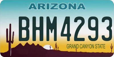 AZ license plate BHM4293