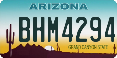 AZ license plate BHM4294