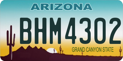 AZ license plate BHM4302