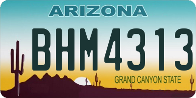 AZ license plate BHM4313