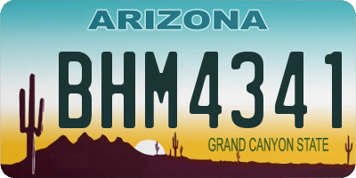 AZ license plate BHM4341