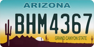 AZ license plate BHM4367