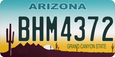 AZ license plate BHM4372