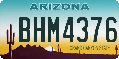 AZ license plate BHM4376