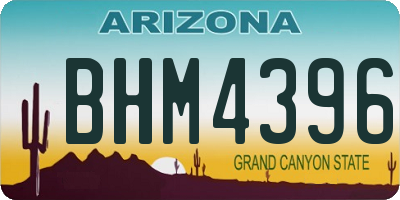 AZ license plate BHM4396