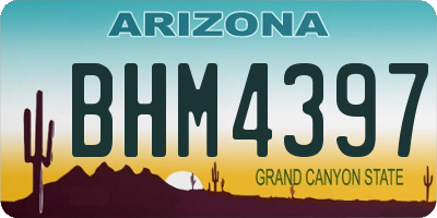 AZ license plate BHM4397