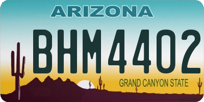 AZ license plate BHM4402