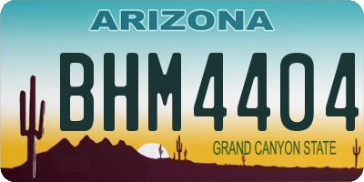AZ license plate BHM4404