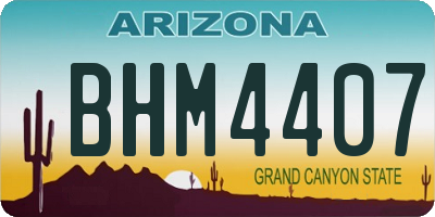 AZ license plate BHM4407