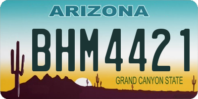 AZ license plate BHM4421