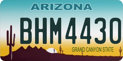 AZ license plate BHM4430
