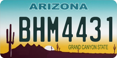 AZ license plate BHM4431