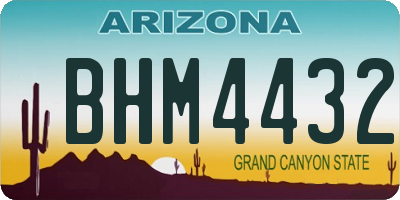 AZ license plate BHM4432
