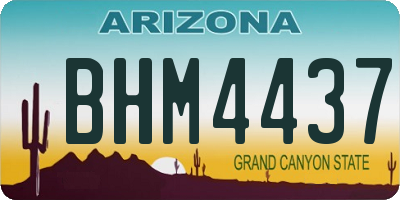 AZ license plate BHM4437