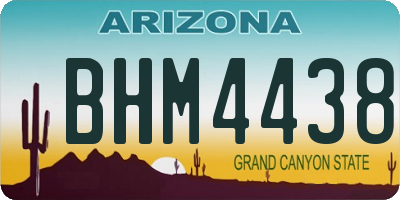 AZ license plate BHM4438