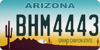AZ license plate BHM4443