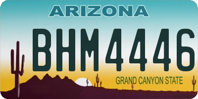 AZ license plate BHM4446