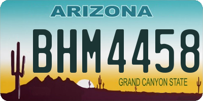 AZ license plate BHM4458