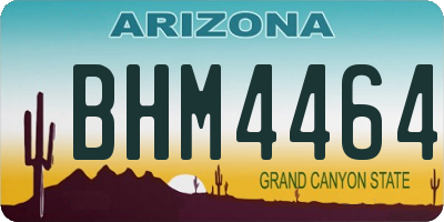 AZ license plate BHM4464