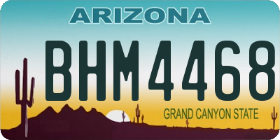 AZ license plate BHM4468