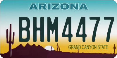 AZ license plate BHM4477