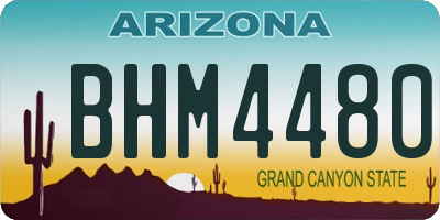 AZ license plate BHM4480