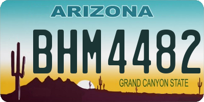 AZ license plate BHM4482