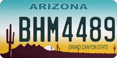 AZ license plate BHM4489