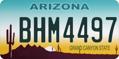 AZ license plate BHM4497