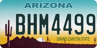 AZ license plate BHM4499