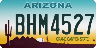 AZ license plate BHM4527