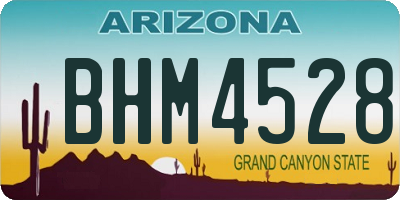 AZ license plate BHM4528